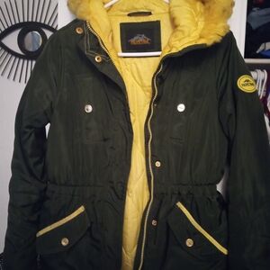 Pacific Trail Dark Green and Yellow Ski Jacket